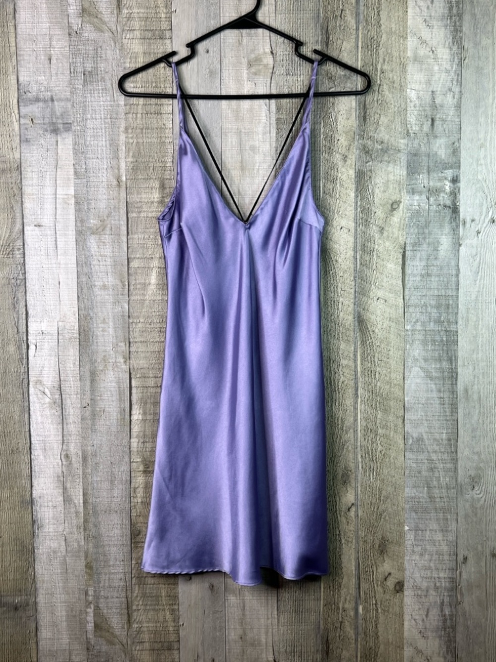 Victoria’s Secret XS Purple Satin Nightie Cami Slip Dress w/ Adjustable Straps
